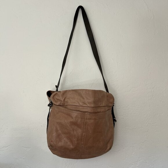 Rough & Tumble Borough Bag Womens Convertible Beige Brown Leather Crossbody - Picture 4 of 16